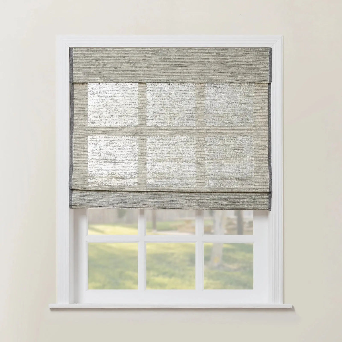 Rae Natural Ramie Flax Woven Wood Blinds - Series C