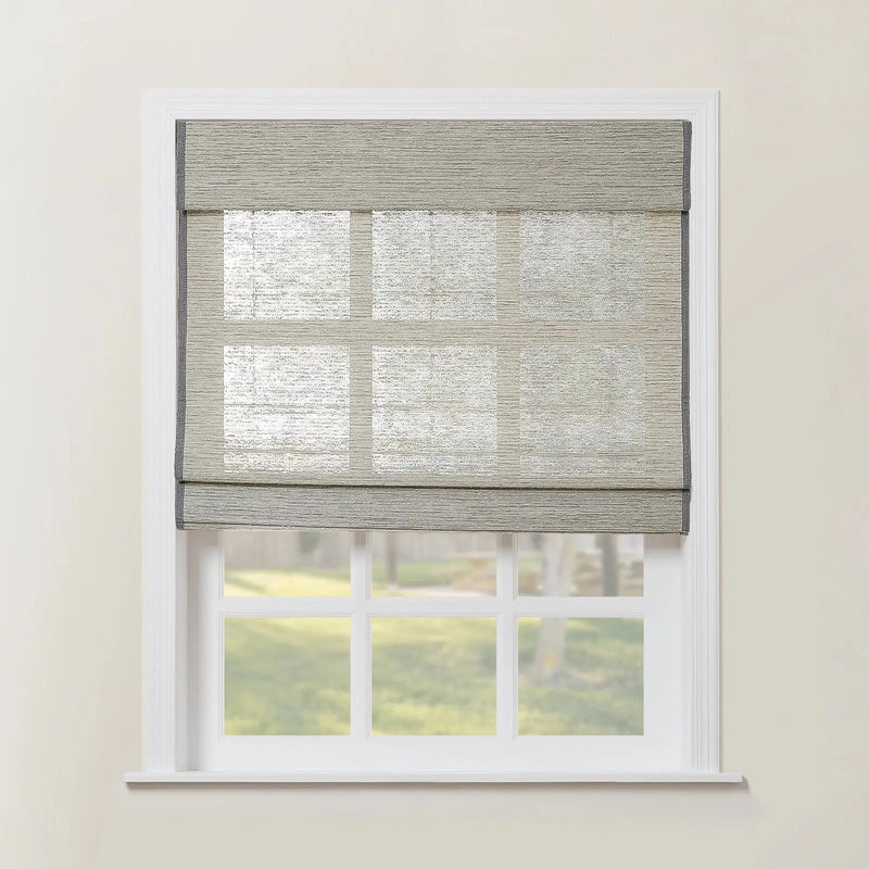 Rae Natural Ramie Flax Woven Wood Blinds - Series C