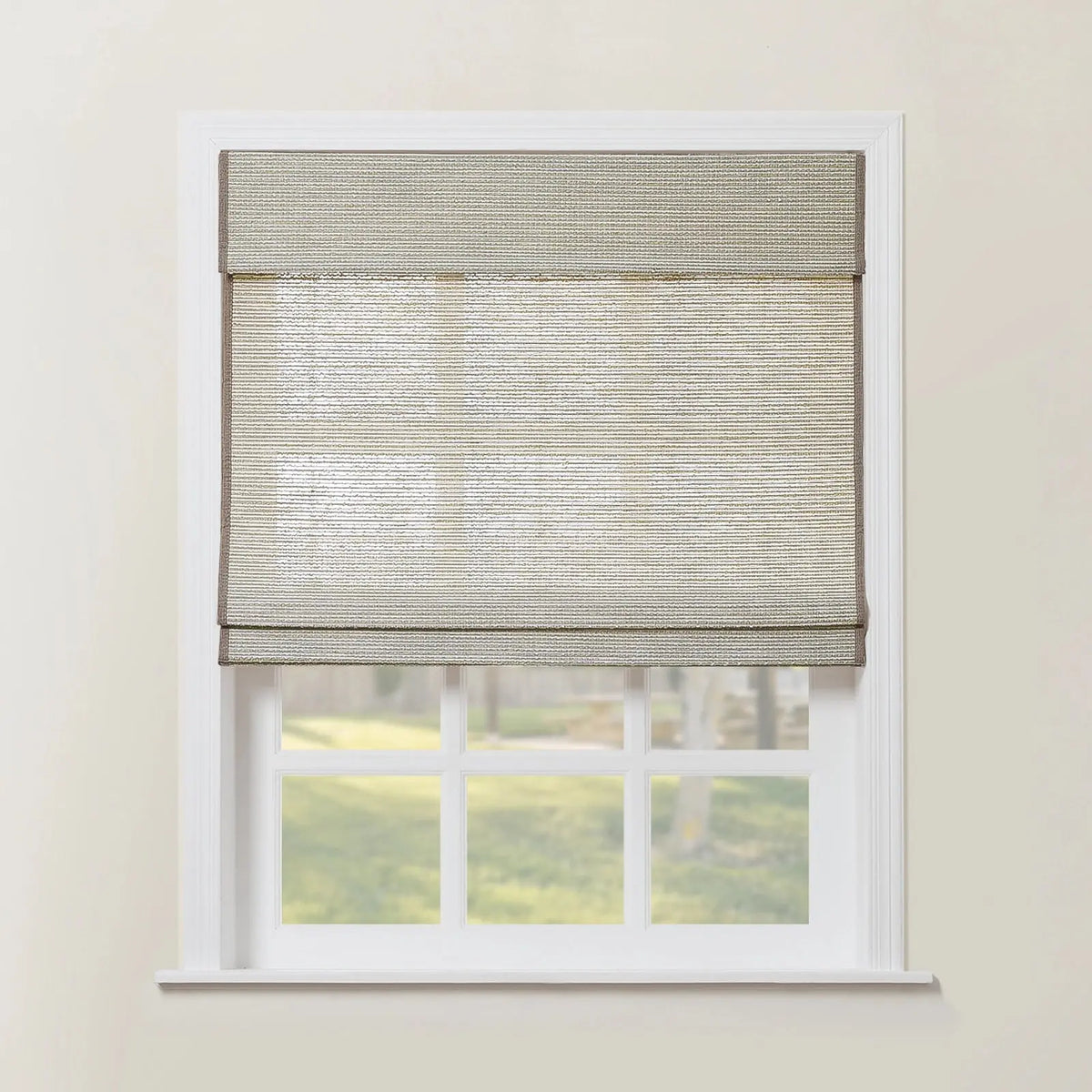 Rae Natural Ramie Flax Woven Wood Blinds - Series C