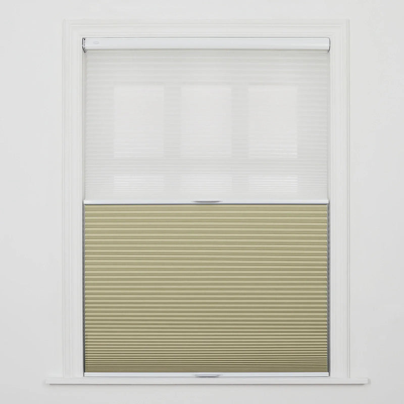 Aura No-Drill Day Night Blockout Cellular Window Blinds Cordless