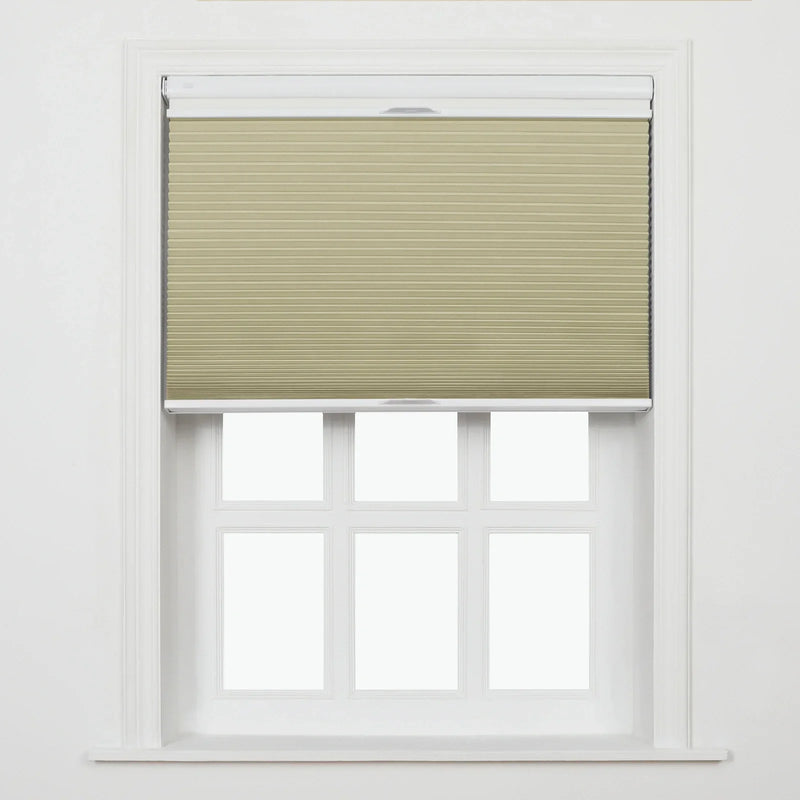 Aura No-Drill Day Night Blockout Cellular Window Blinds Cordless