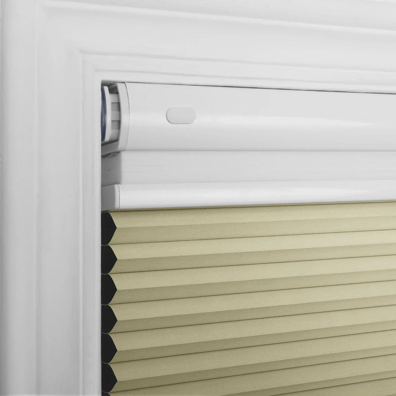 Aura No-Drill Day Night Blockout Cellular Window Blinds Cordless