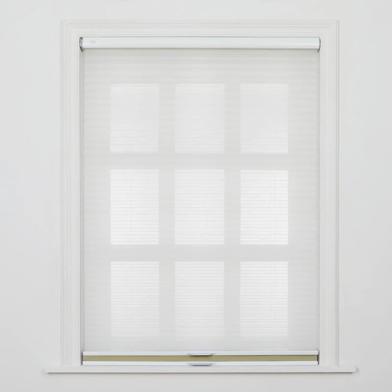 Aura No-Drill Day Night Blockout Cellular Window Blinds Cordless