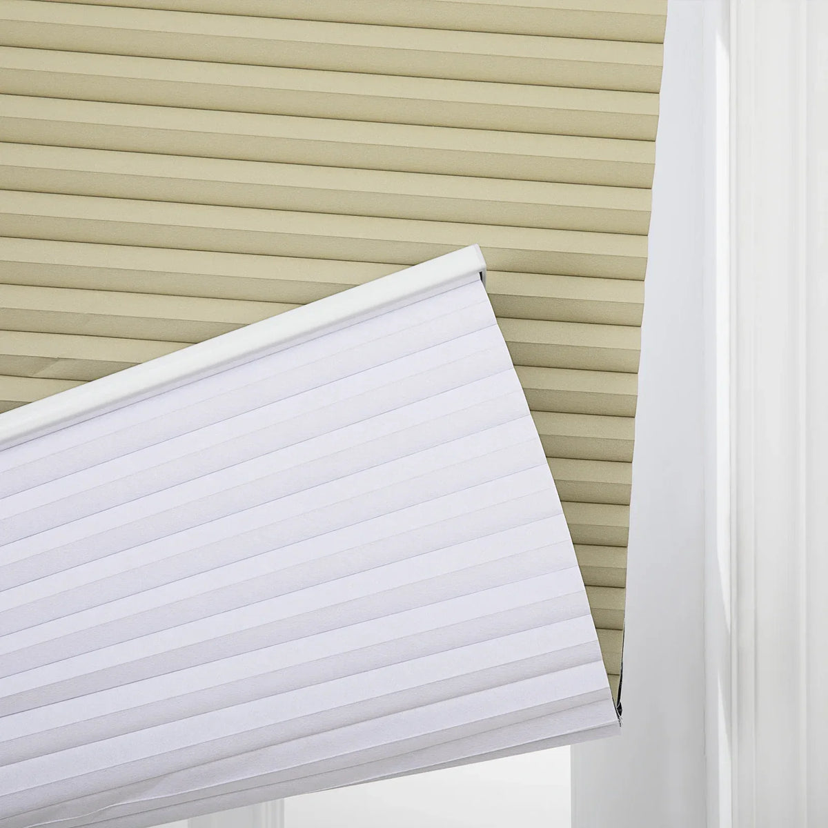Aura No-Drill Top Down Bottom Up Blockout Cellular Window Blinds Cordless