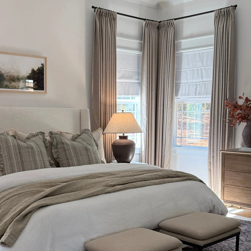 Smart Motorised Plain Roman Blind Cordless