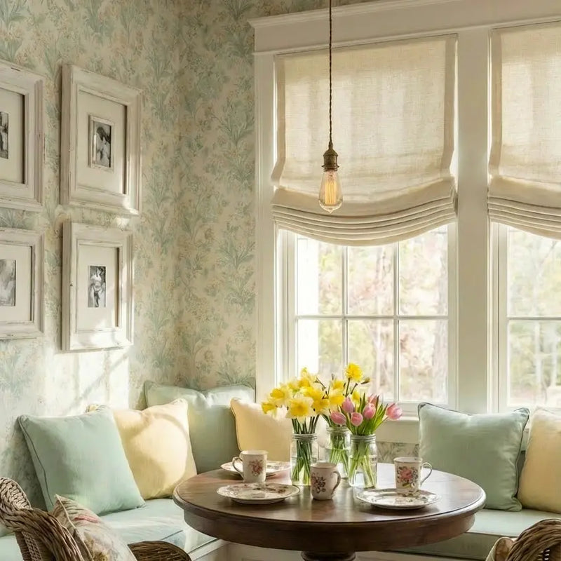 Liz Linen Relaxed Roman Blind Cord Lift