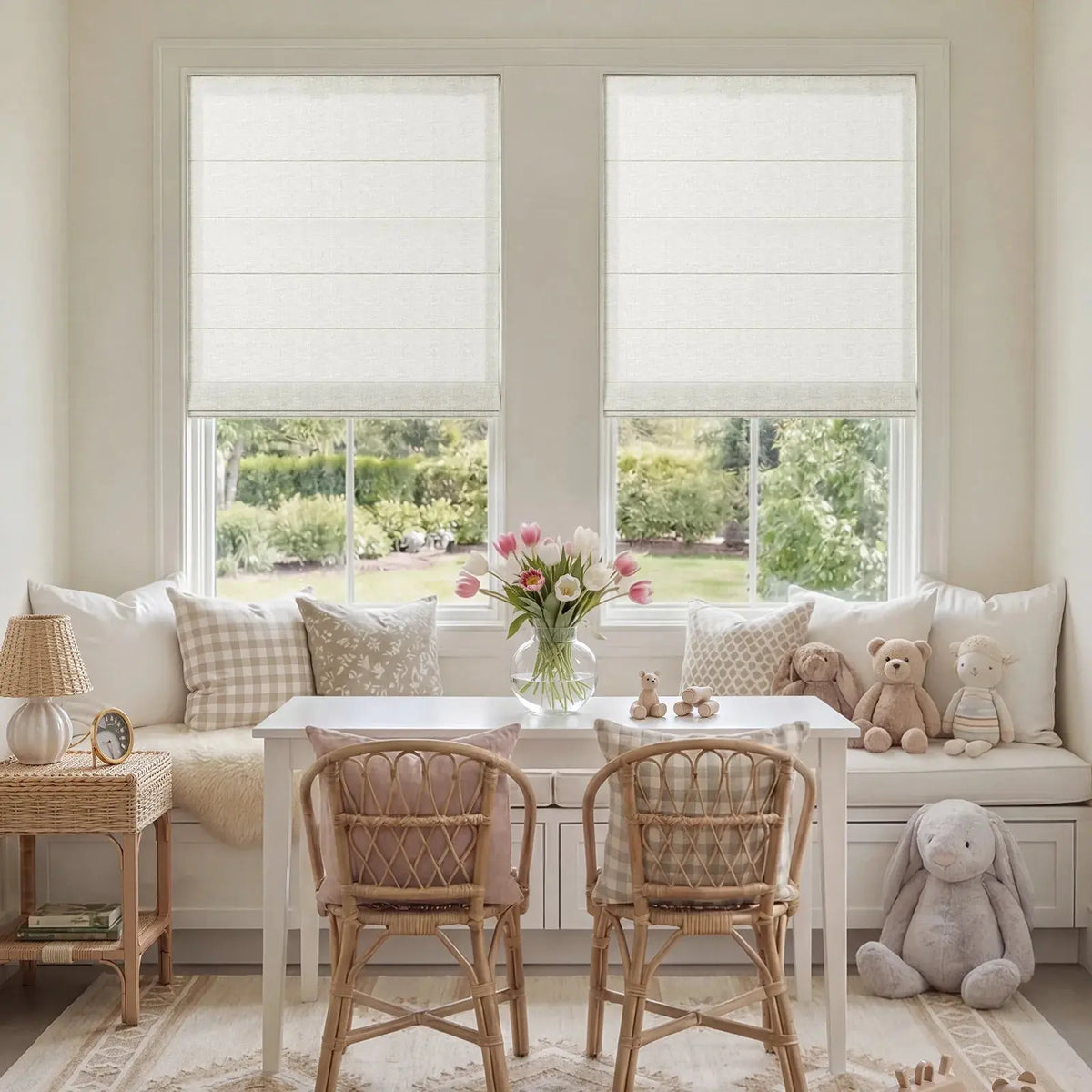 Flat Fold Roman Blind Cordless