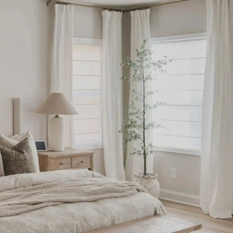 Smart Motorised Plain Roman Blind Cordless
