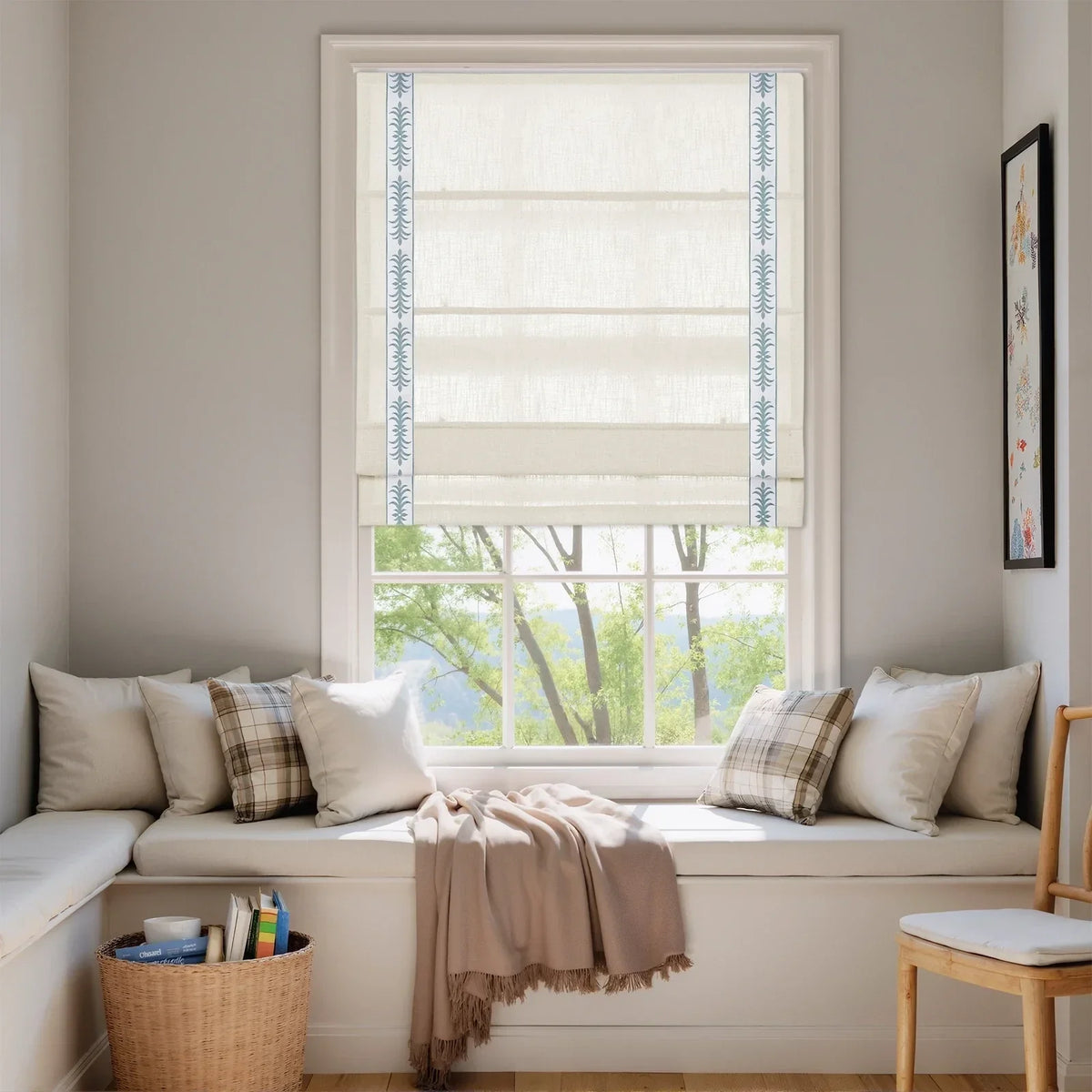 Liz Linen Roman Blind Cordless