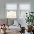 Liz Linen Roman Blind in Wooden Headrail Cordless
