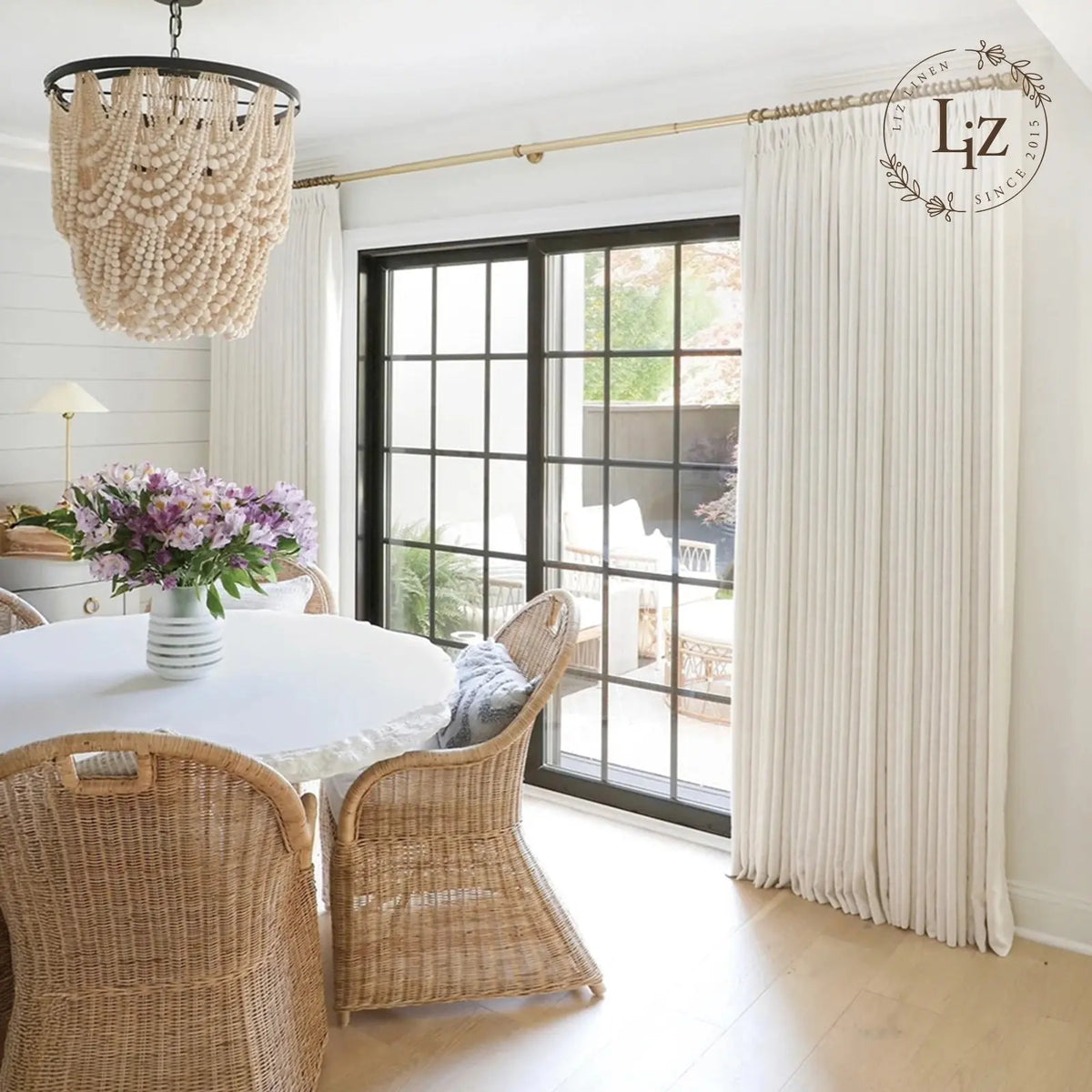 Liz Linen Pleated Curtains