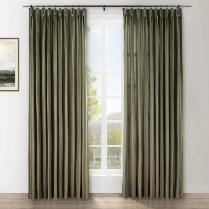 Amy Switzer x TWOPAGES Modern Luxe Velvet Pleated Curtains