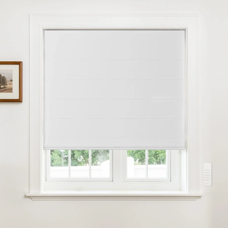 Alvin Motorised Blockout Boutique Roman Blind