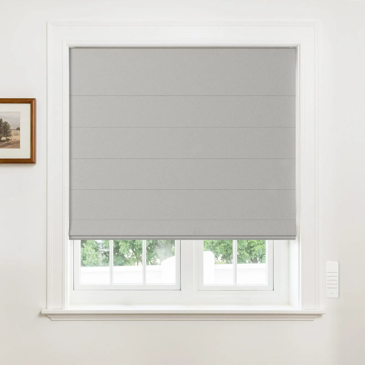 Alvin Motorised Blockout Boutique Roman Blind