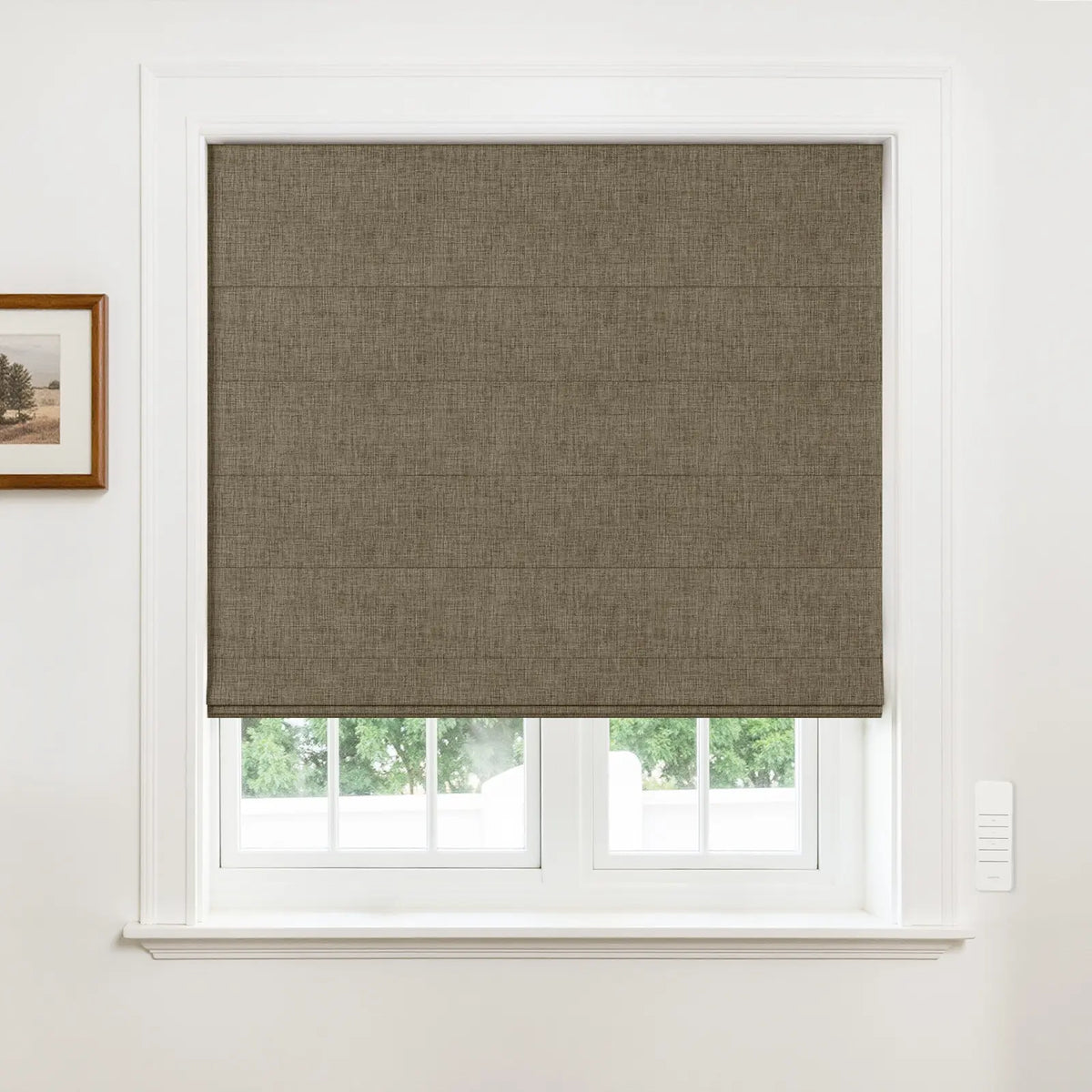 Alvin Motorised Blockout Boutique Roman Blind