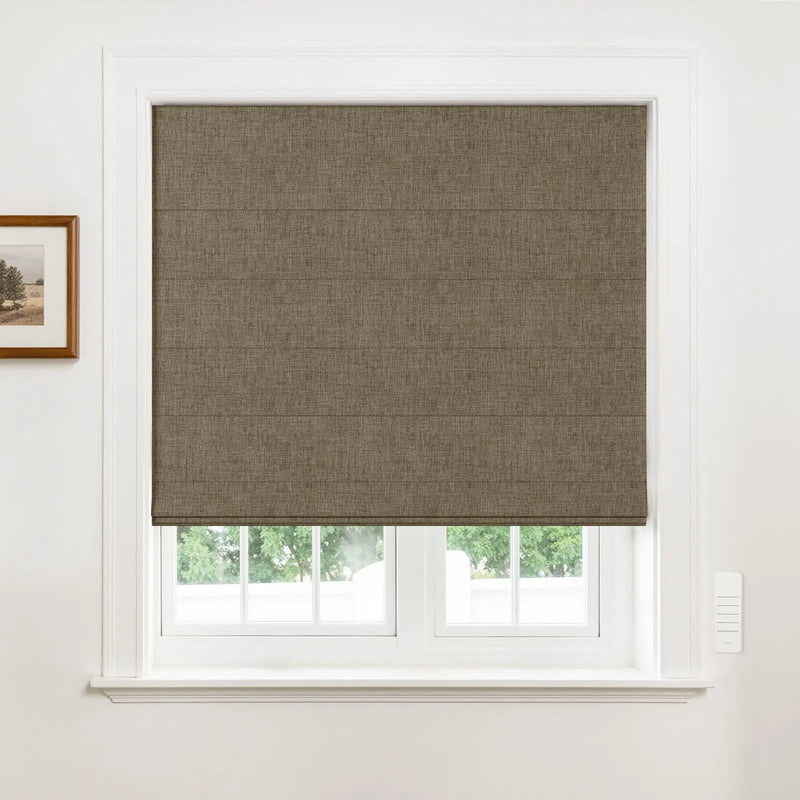 Alvin Motorised Blockout Boutique Roman Blind