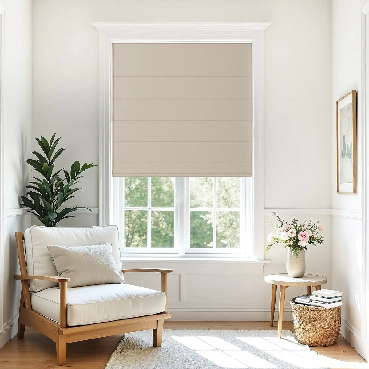 Alvin Motorised Blockout Boutique Roman Blind