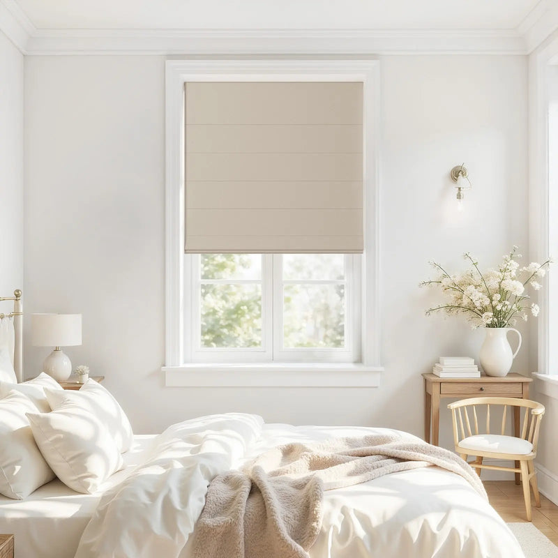 Alvin Motorised Blockout Boutique Roman Blind