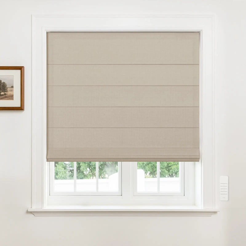 Alvin Motorised Blockout Boutique Roman Blind