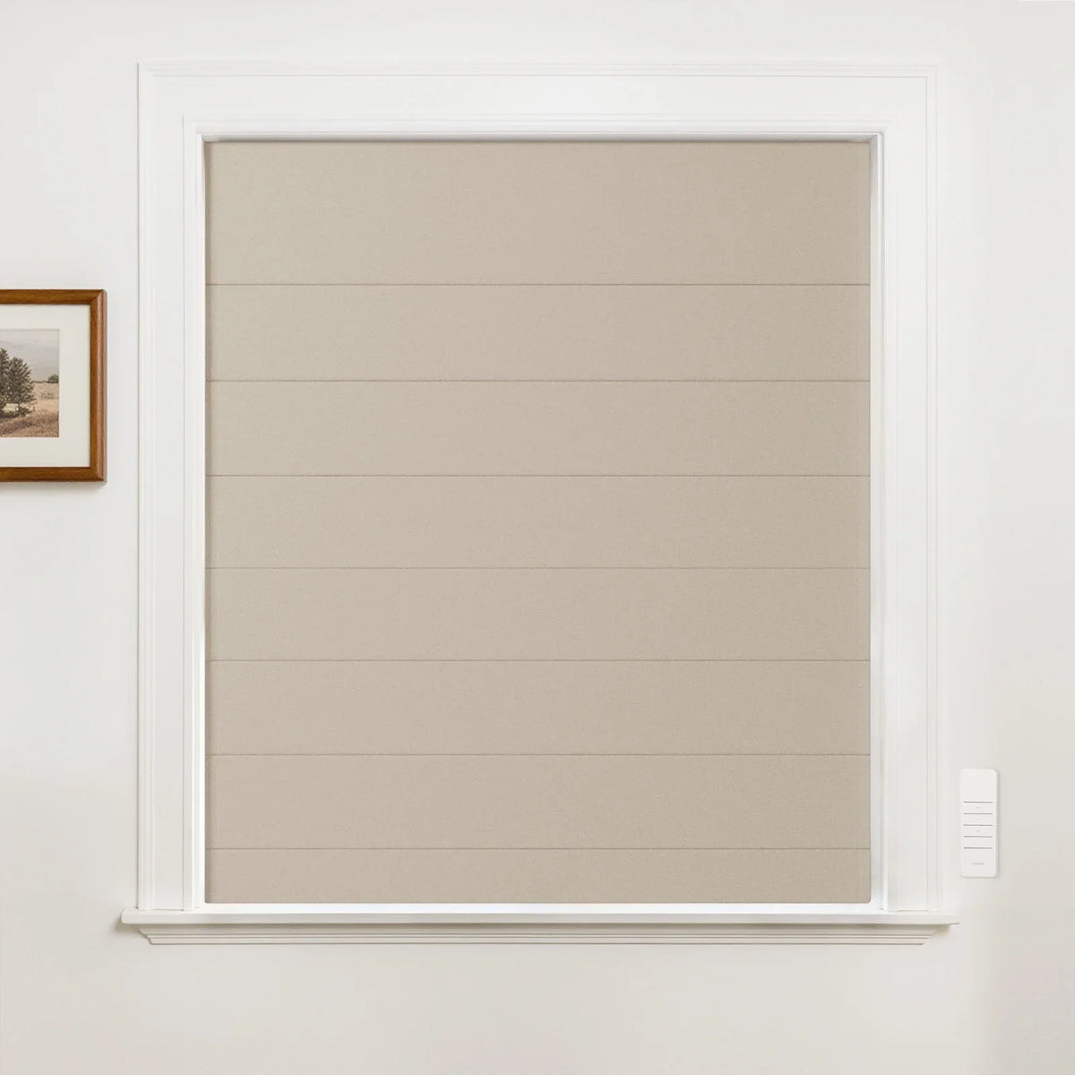 Alvin Motorised Blockout Boutique Roman Blind