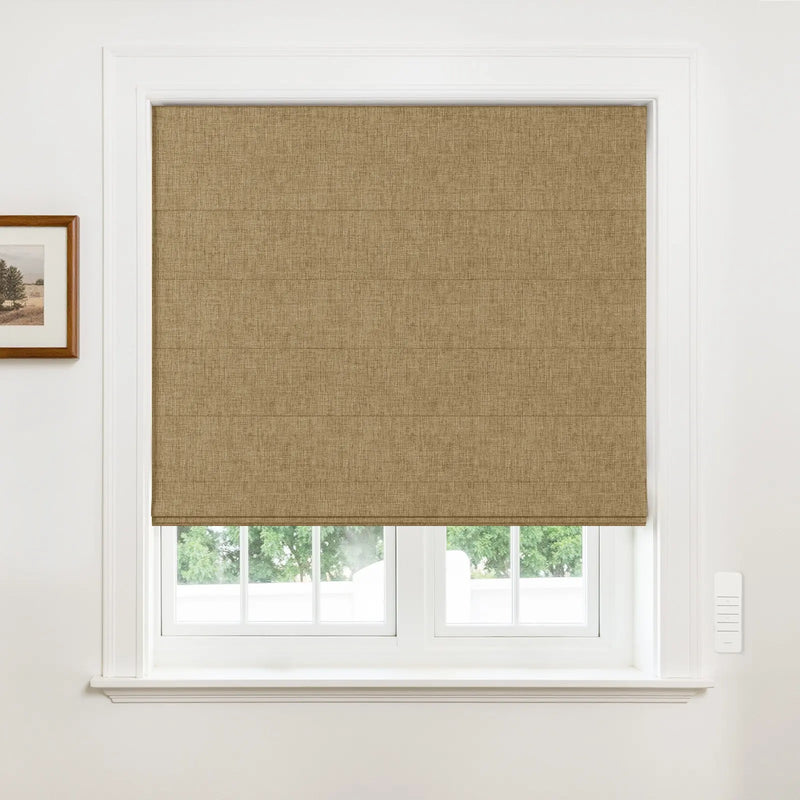 Alvin Motorised Blockout Boutique Roman Blind