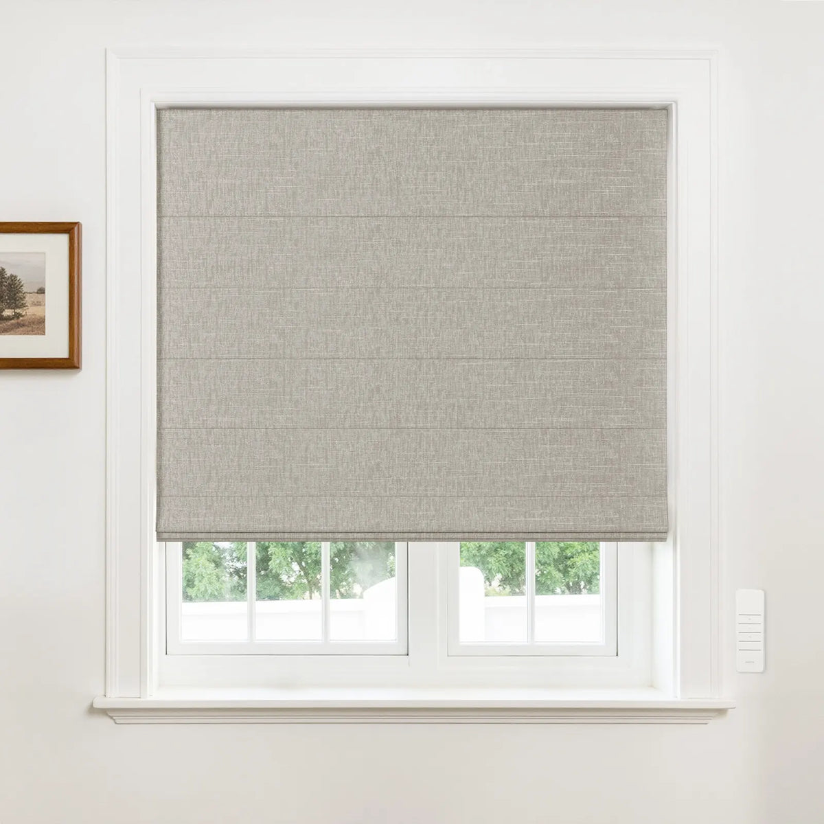 Alvin Motorised Blockout Boutique Roman Blind