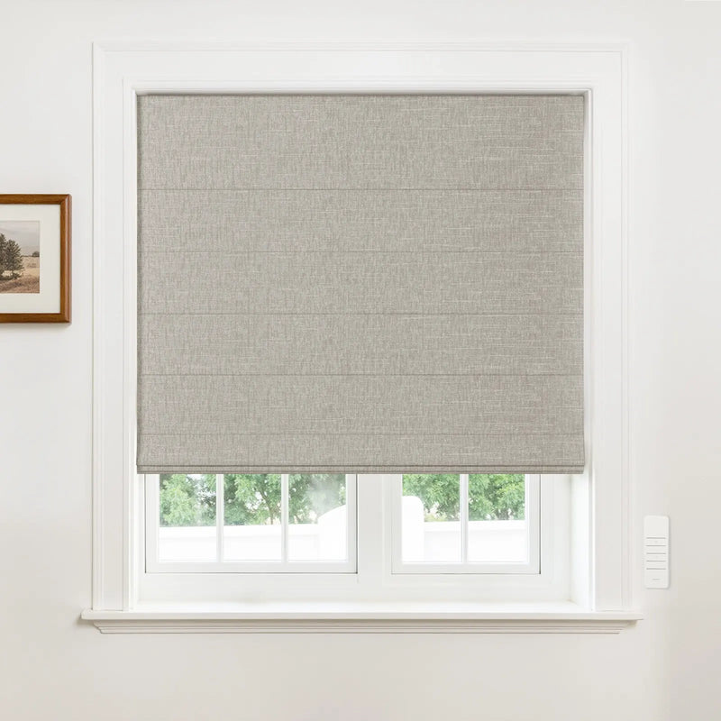Alvin Motorised Blockout Boutique Roman Blind