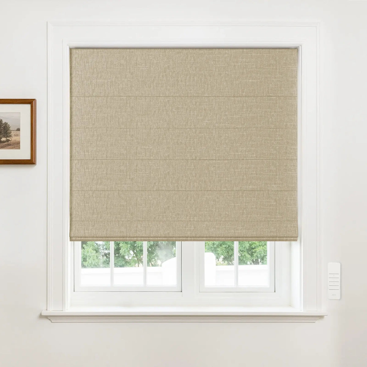 Alvin Motorised Blockout Boutique Roman Blind