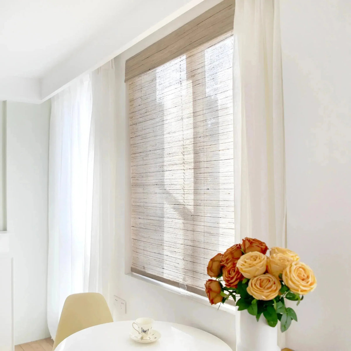 Rae Natural Ramie Jute Woven Wood Blinds - Series D
