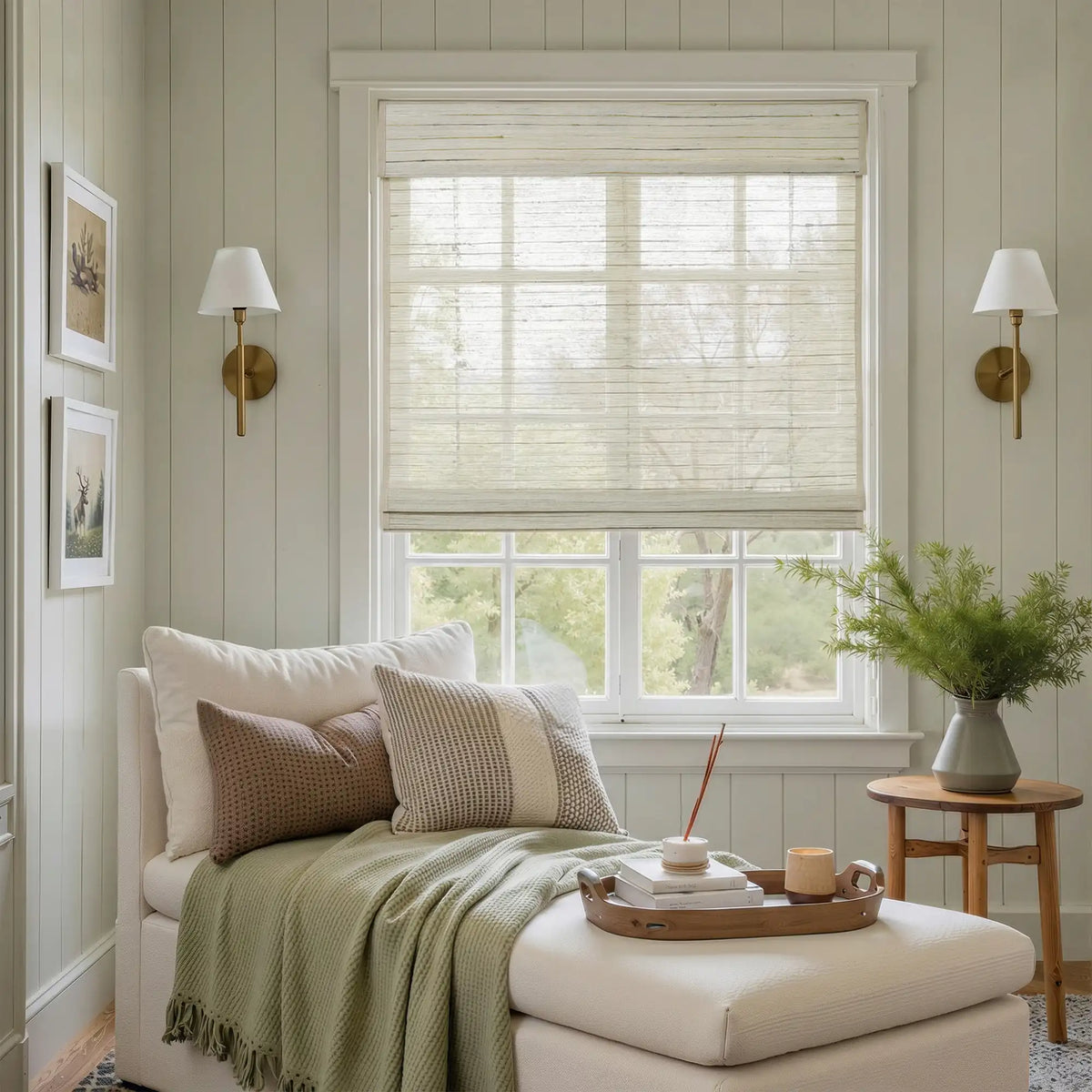 Rae Natural Ramie Jute Woven Wood Blinds - Series D