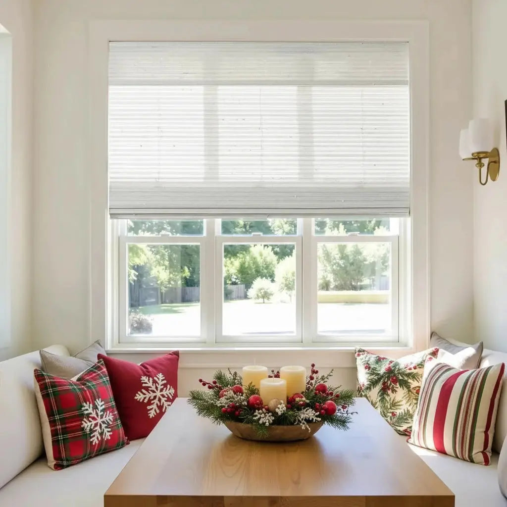 Lay Natural Paper Bamboo Woven Blind - Marble White