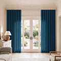 Birkin Velvet S-fold Curtains with Belt Hook - Cato Traverse Rod