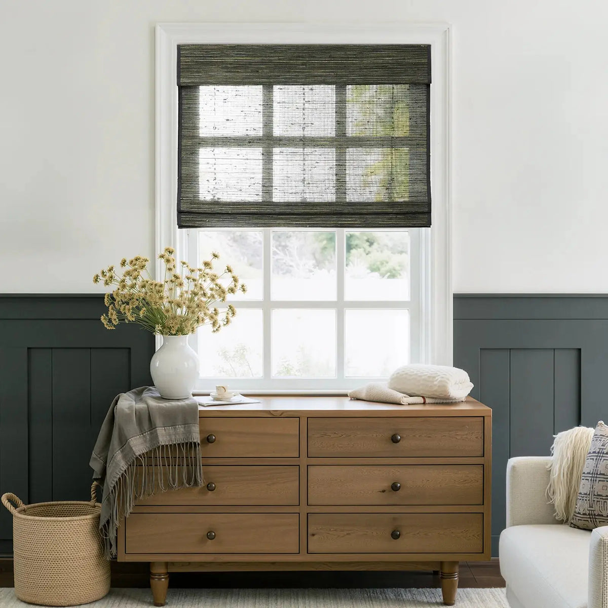 Rae Natural Ramie Jute Woven Wood Blinds - Series D