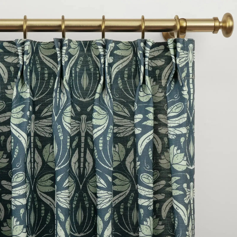 Kate Frost x TWOPAGES Woodland Patterned Cotton Pleated Curtains