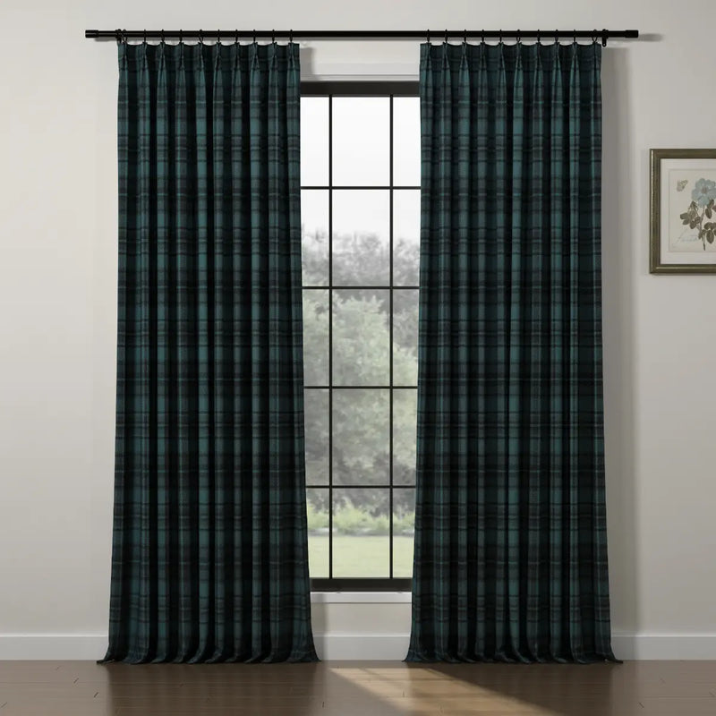 Sara Le x TWOPAGES Vintage Printed Linen Pleated Curtains
