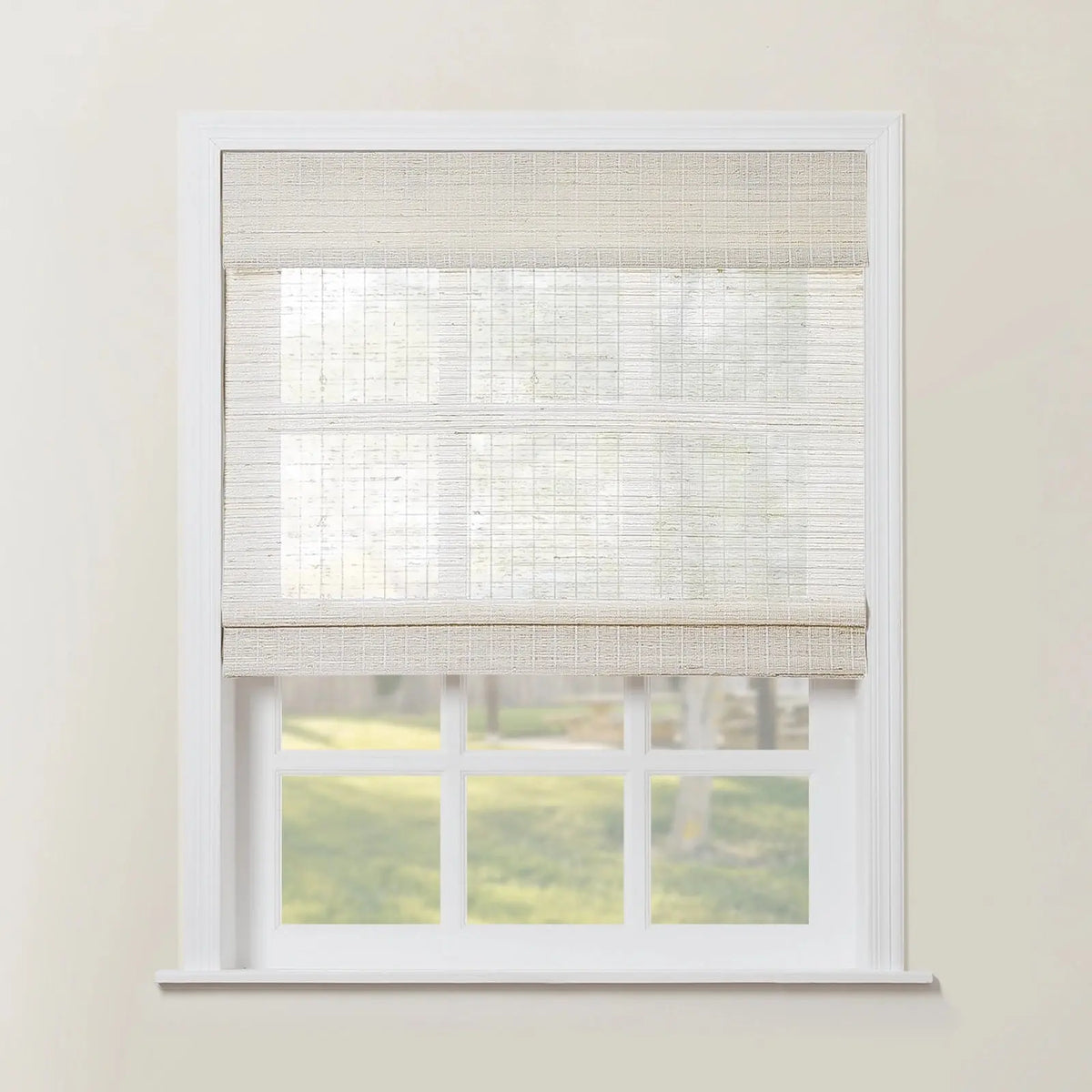 Rae Natural Ramie Flax Woven Wood Blinds - Series C