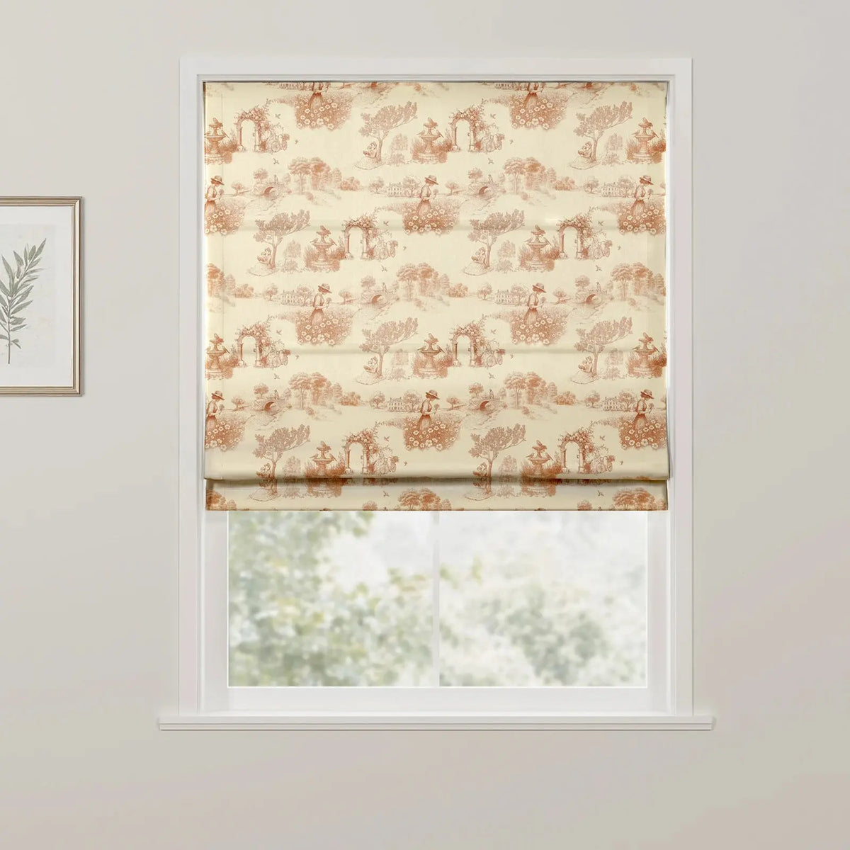MS. MAVERICK MUSE x TWOPAGES Printed Linen Cotton Roman Blind Cordless