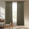 Veda Lustrous Cotton Velvet Pleated Curtains