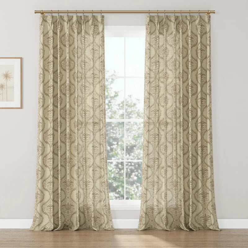 Sabrina Ramkhelawan x TWOPAGES Artisanal Canyon Grove Printed Cotton Pleated Curtains