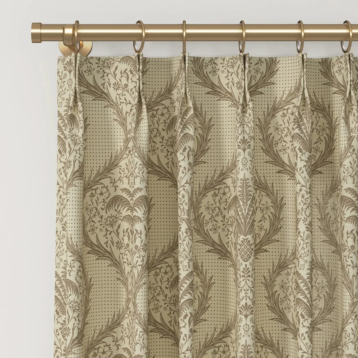 Sabrina Ramkhelawan x TWOPAGES Artisanal Canyon Grove Printed Cotton Pleated Curtains