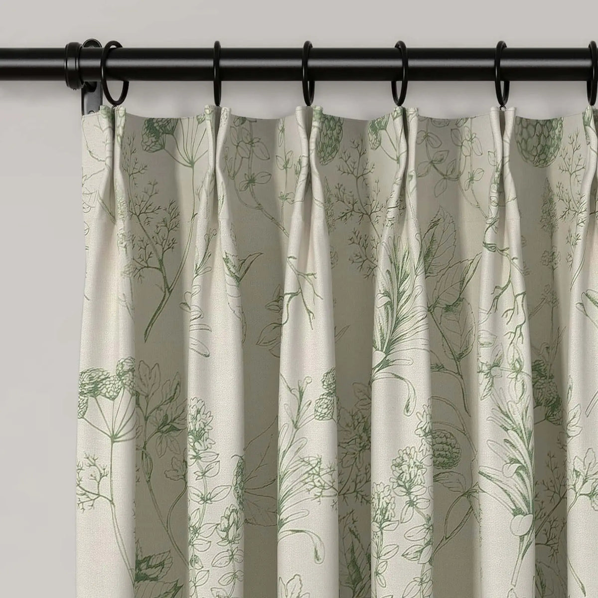 Holly Botanical Boho Pleated Curtains