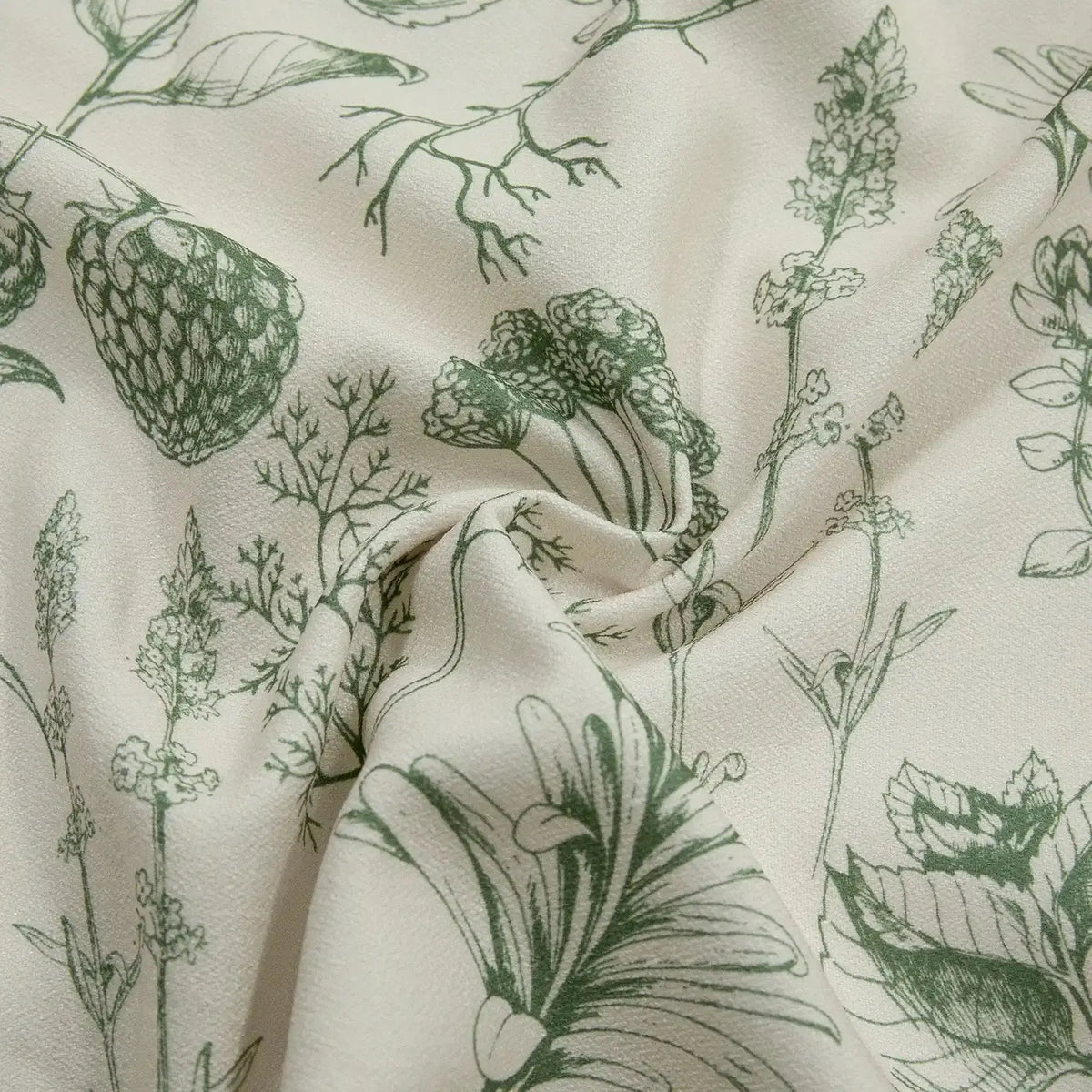 Holly Botanical Boho Pleated Curtains