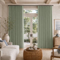 Karin Pure Wool S-fold Curtains with Snap Tape - Cato Traverse Rod