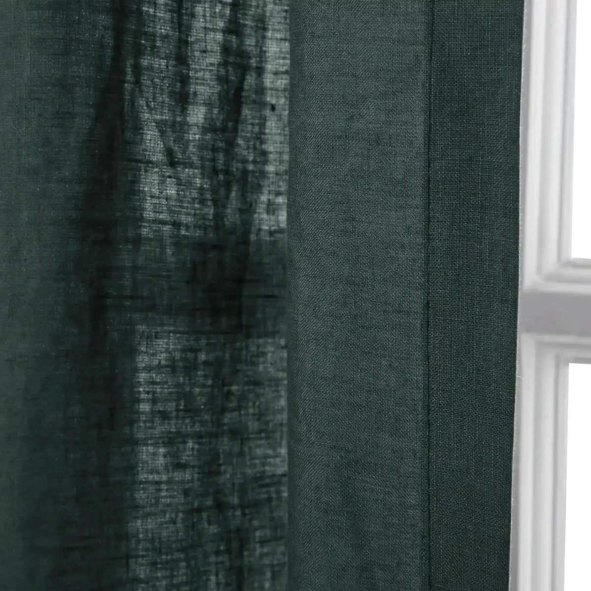 Doris Pure Linen Pleated Curtains