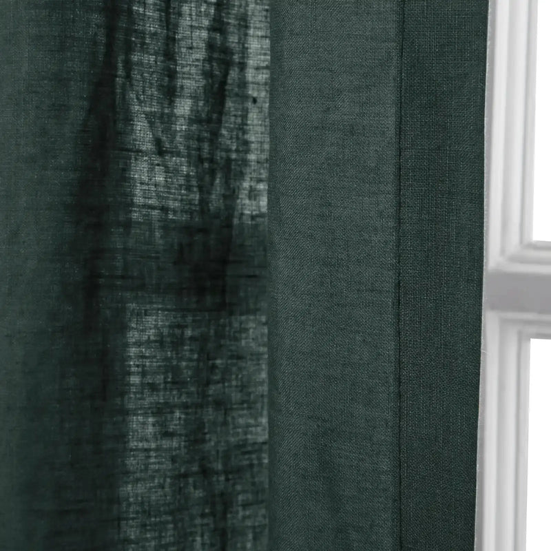 Doris Pure Linen Pleated Curtains
