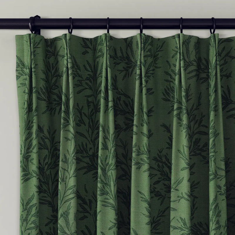 Sara Le x TWOPAGES Vintage Printed Linen Pleated Curtains