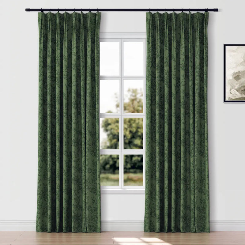 Sara Le x TWOPAGES Vintage Printed Linen Pleated Curtains
