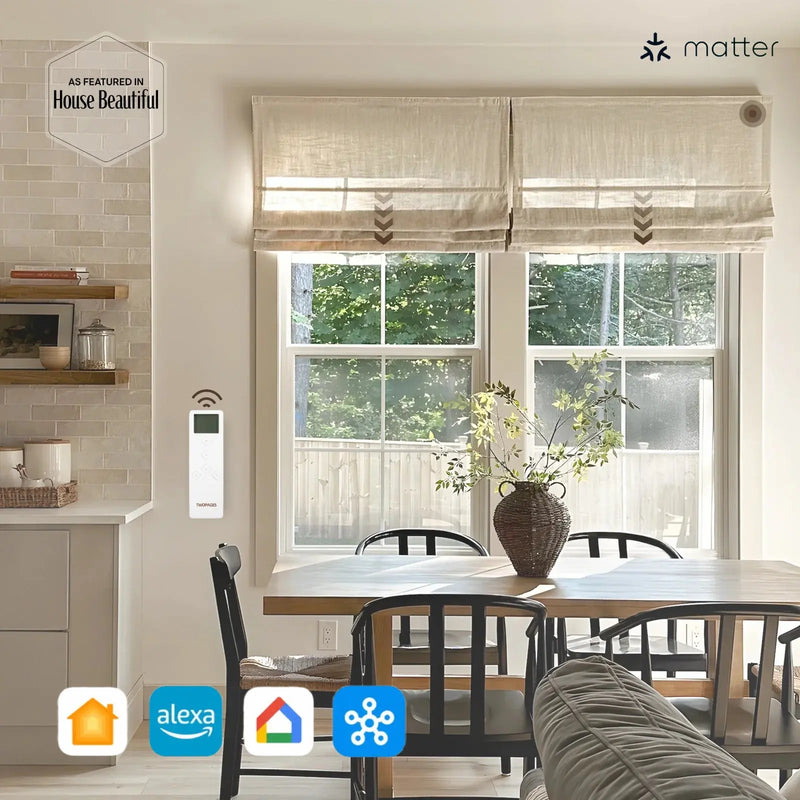 Smart Motorised Plain Roman Blind Cordless