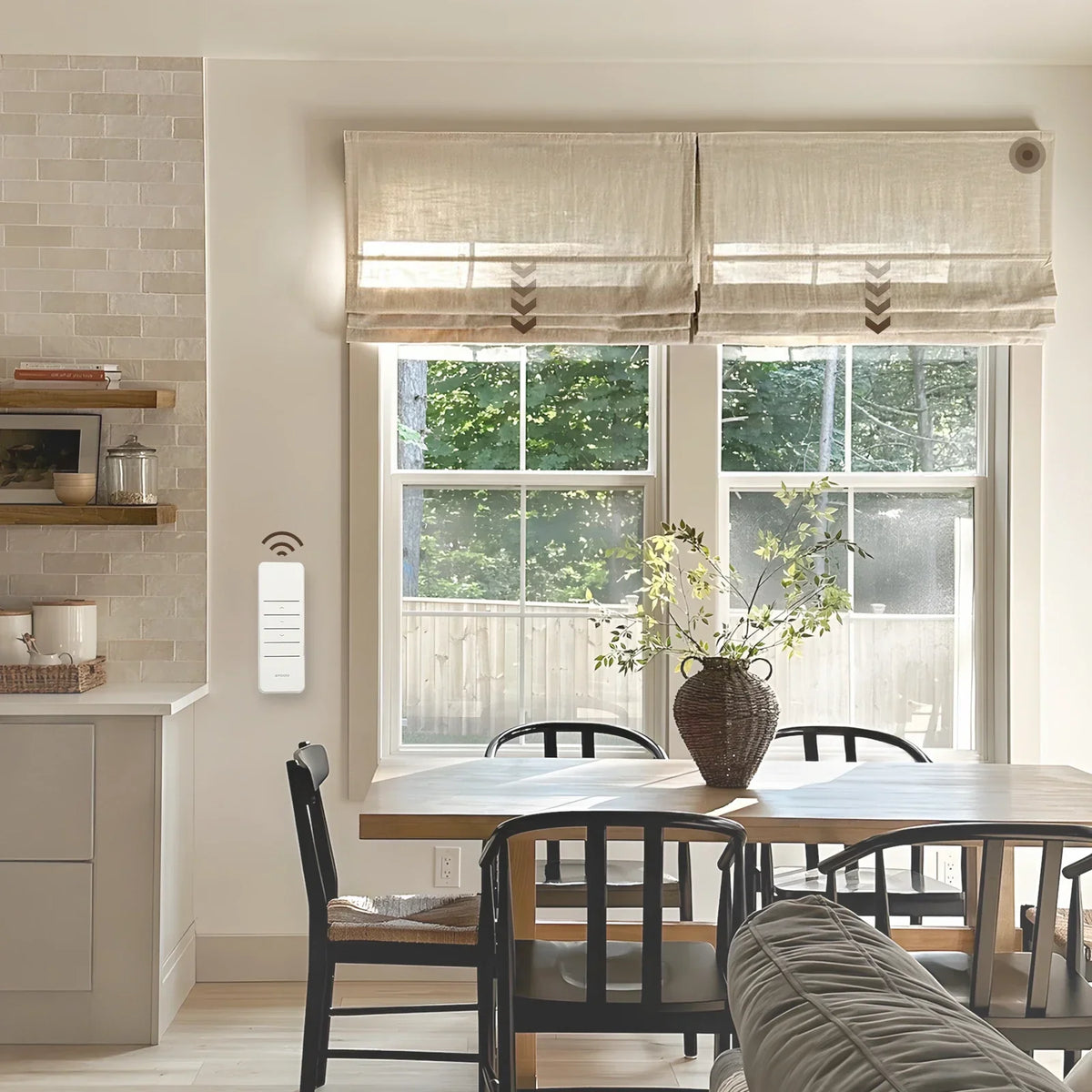 Smart Motorised Plain Roman Blind Cordless