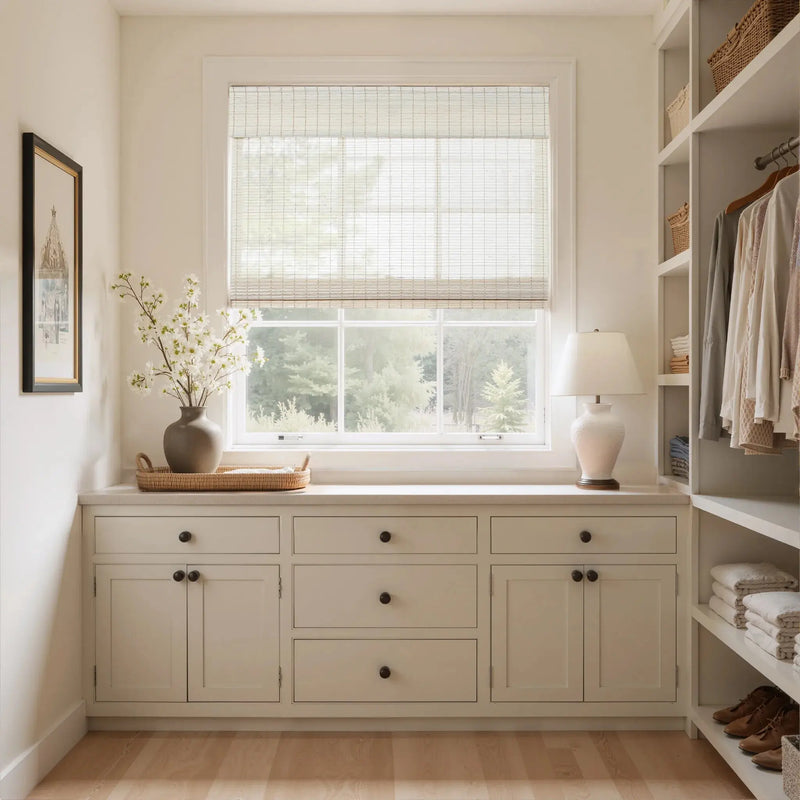Rae Natural Ramie Jute Woven Wood Blinds - Series D